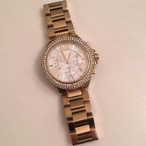 Like new Gold and white Michael Kors watch